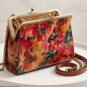 Patricia Nash Evangeline Kiss Lock Frame‎ Crossbody Bag Handbag Multi NEW NWT